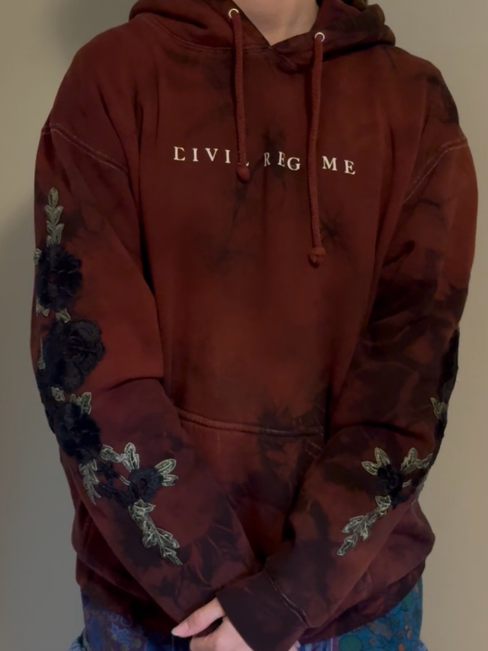 Marble floral hoodie Civil Regime